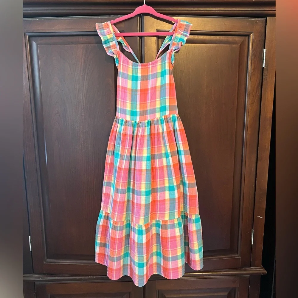 EUC Colorful Cat and Jack girls Easter dress - size 10-12 Large - Picture 1 of 12